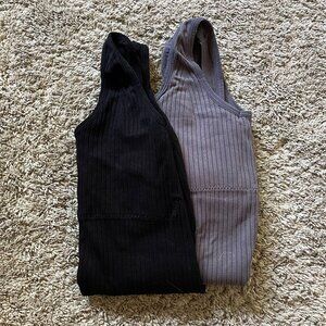 Set of Two Ribbed Tank Tops